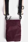 Burgundy Padded Phone Pouch Bag