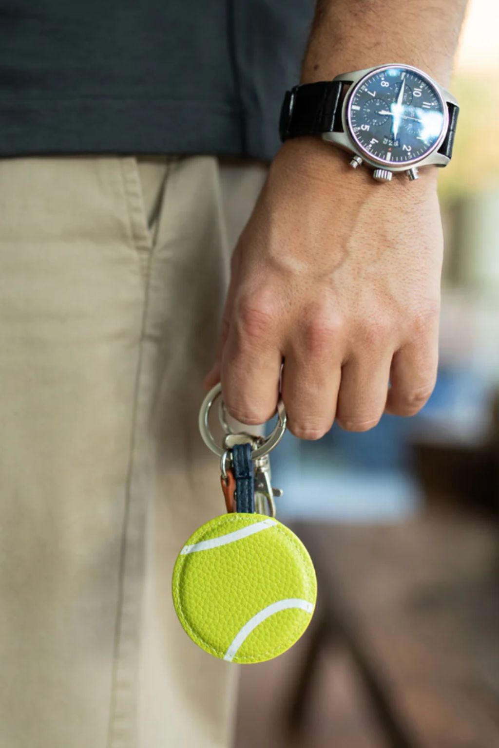 Tennis ball keyring