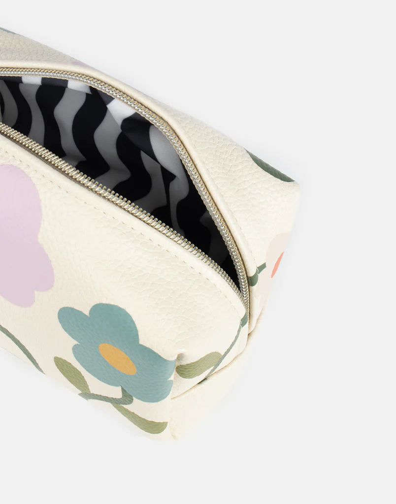 Multi flower cube cosmetics bag