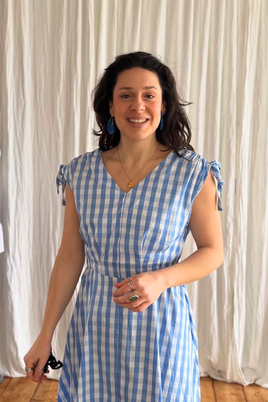 Flip It Sun Dress - Blue Check