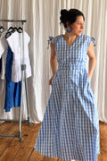 Flip It Sun Dress - Blue Check