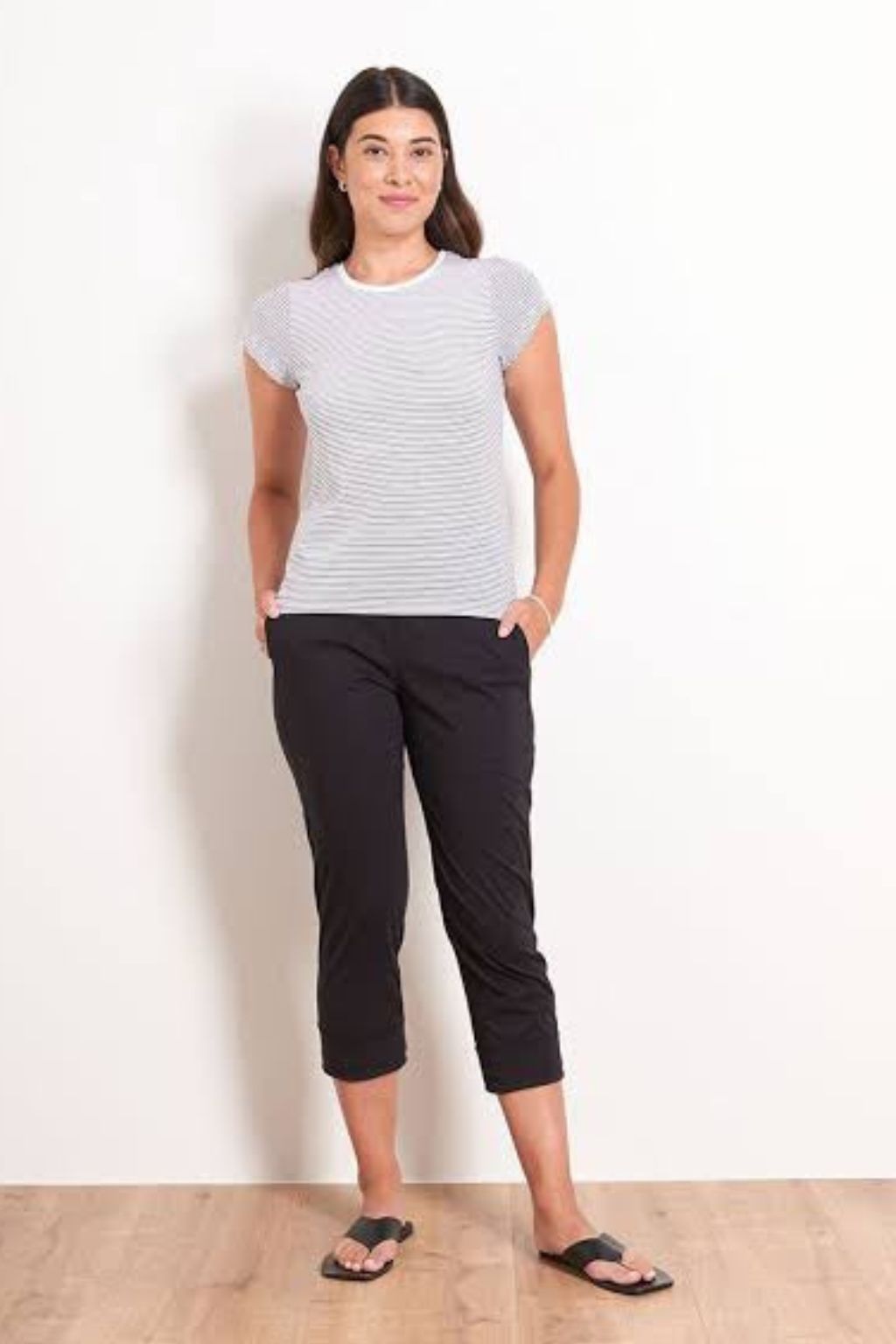 Riveting 7/8 taper pant - Black