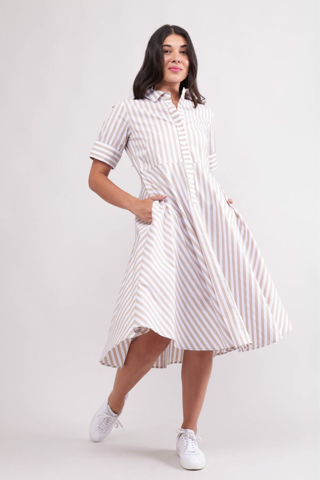 Award Winning Dress - Sand Stripe