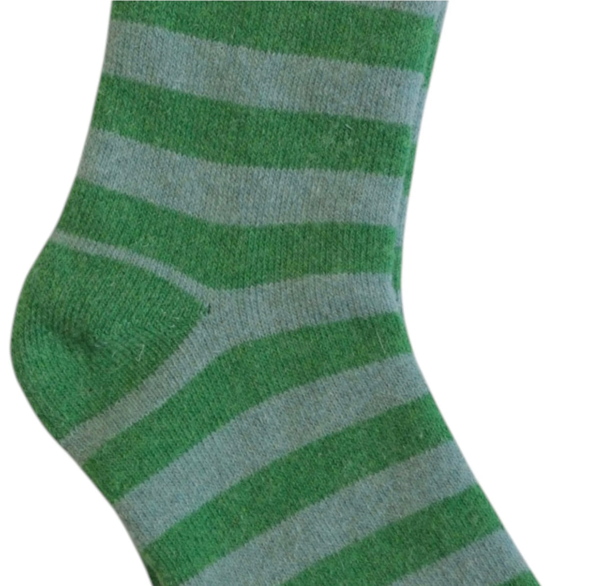 Green stripe cosy socks