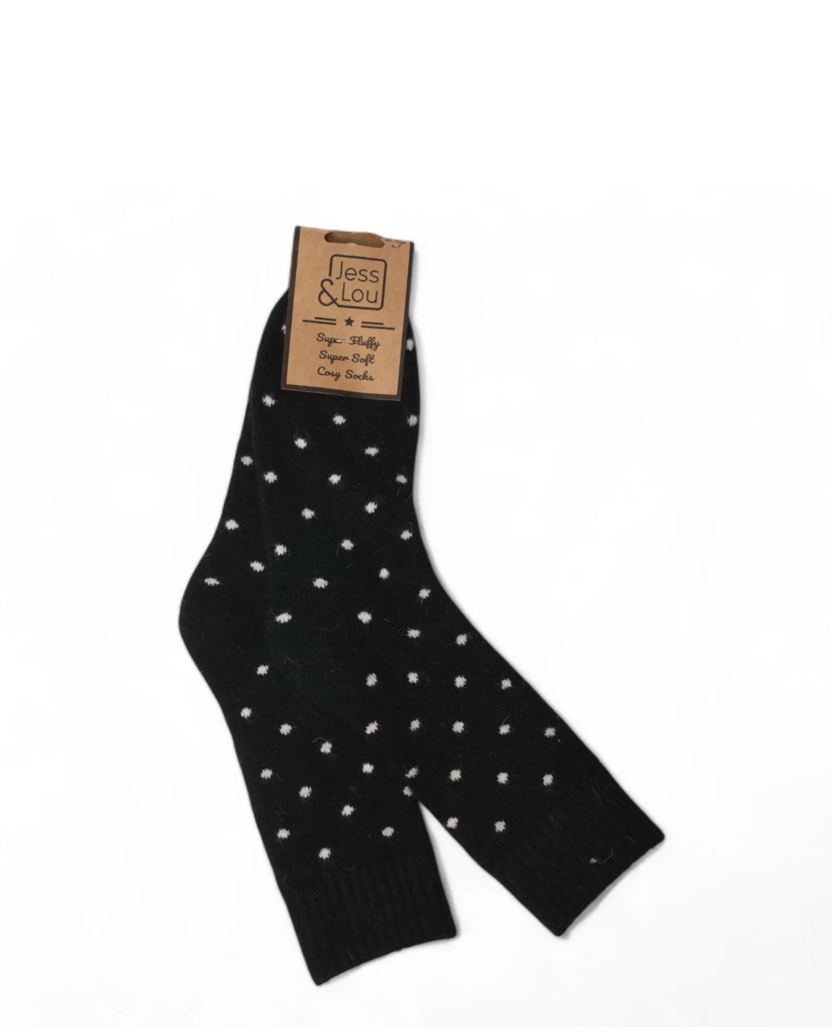 Black dots cosy socks
