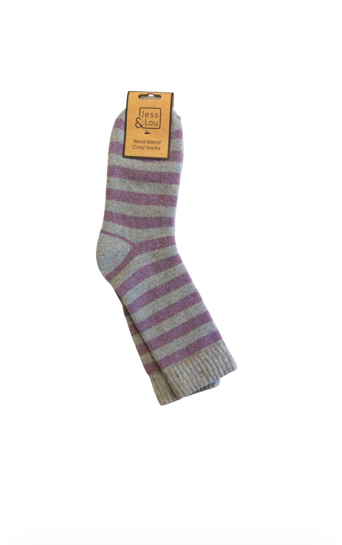 Lavender stripe cosy socks