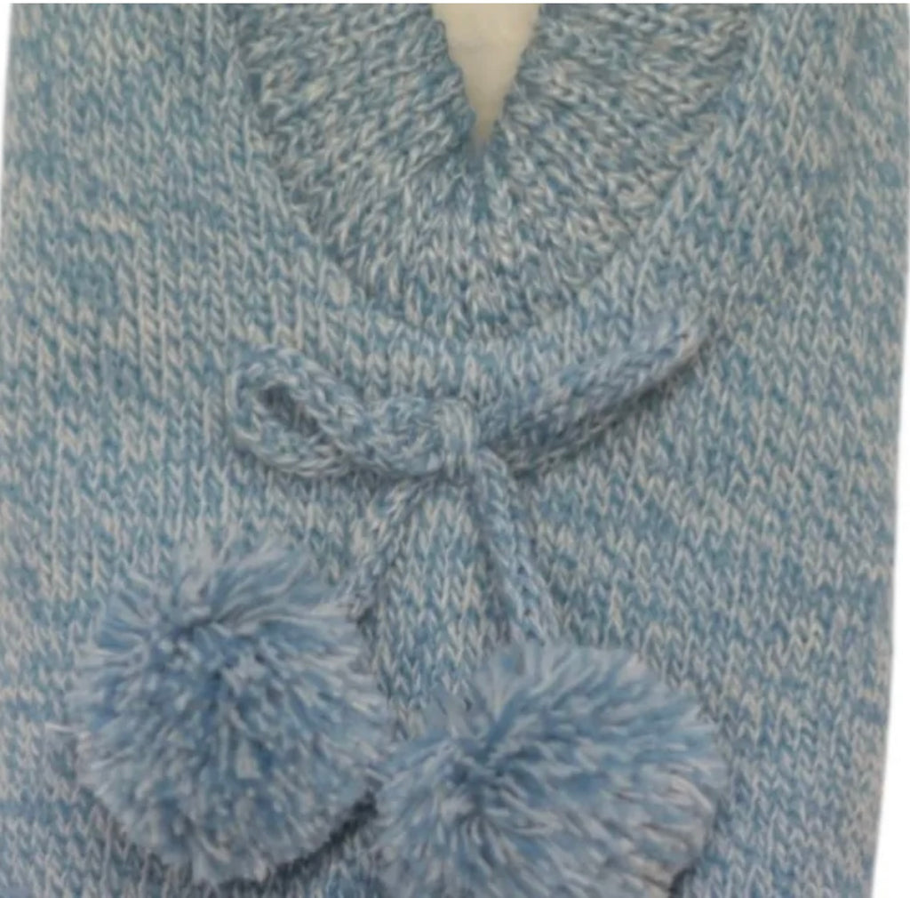 Cornflower marl cosy slippers