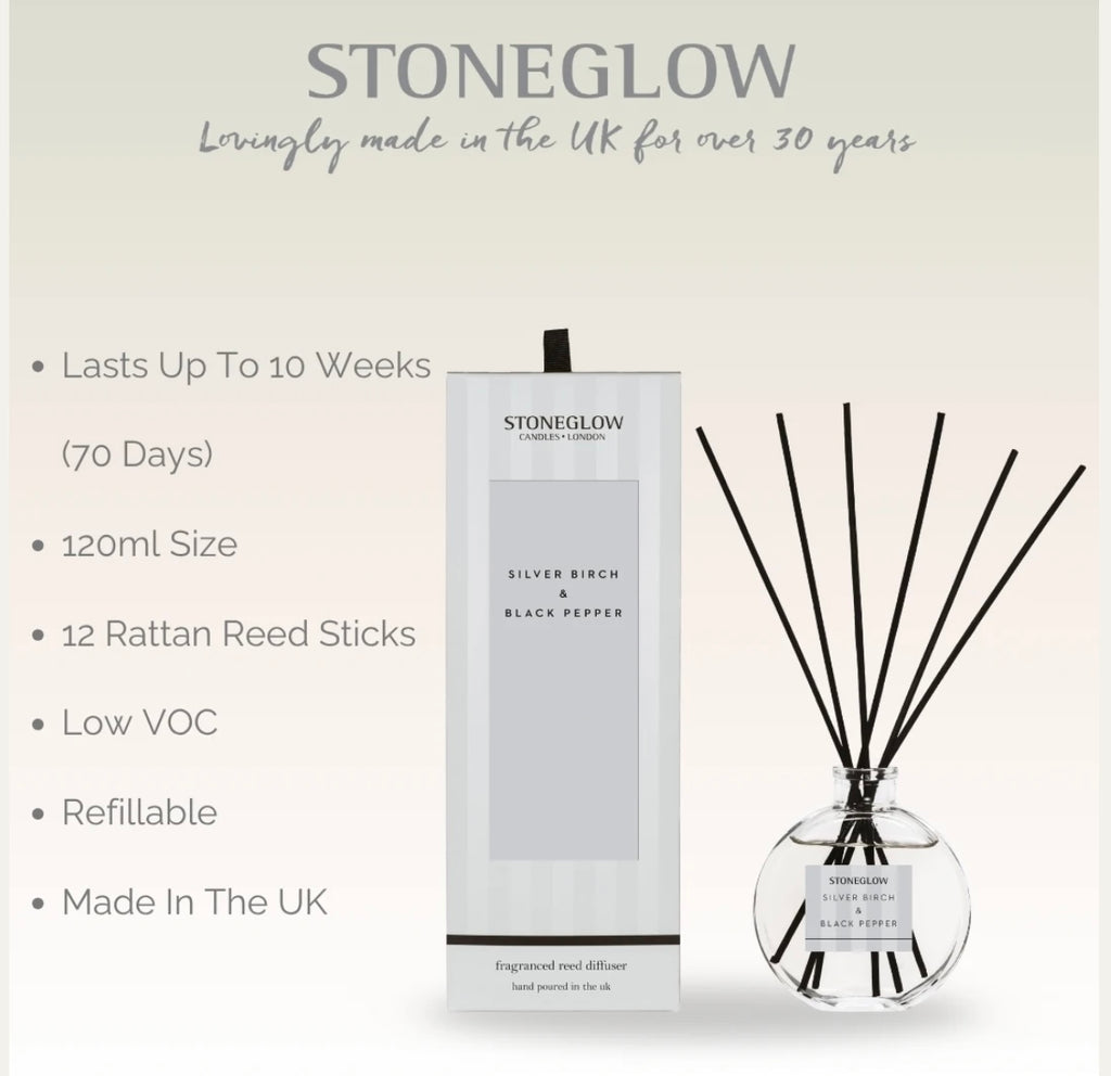 Silver Birch & Black Peoper Reed Diffuser 120 ml