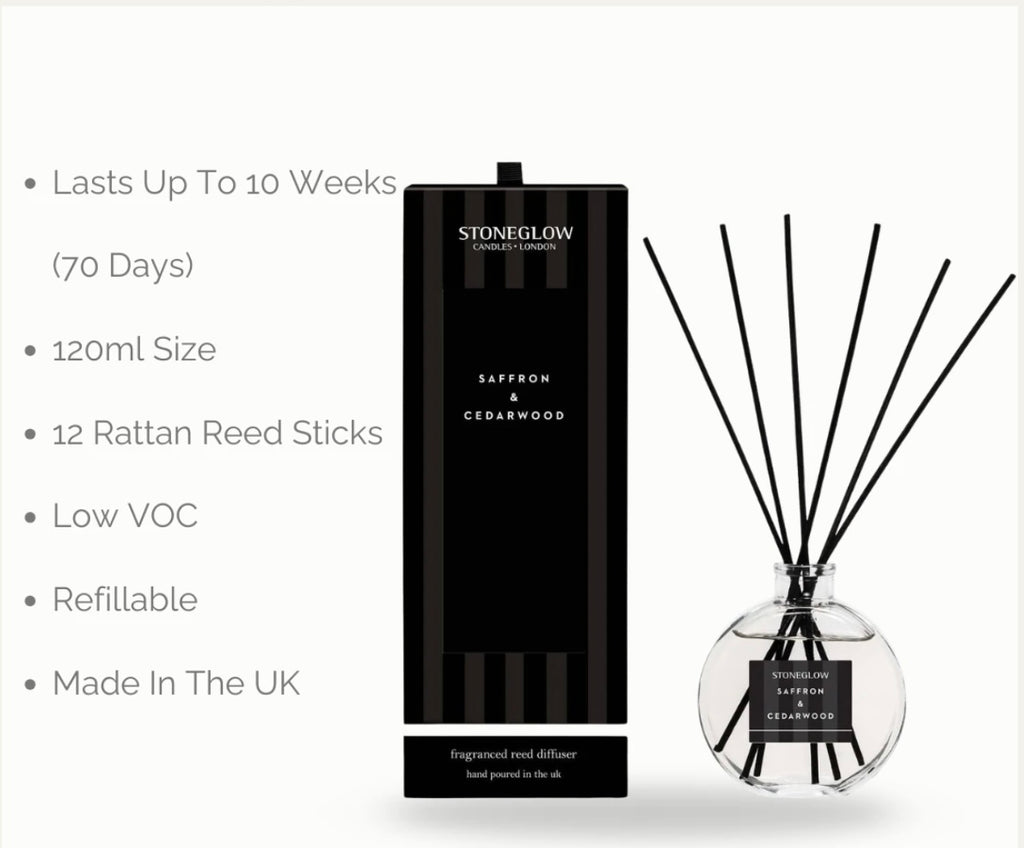Saffron & Cedarwood Reed Diffuser 120ml