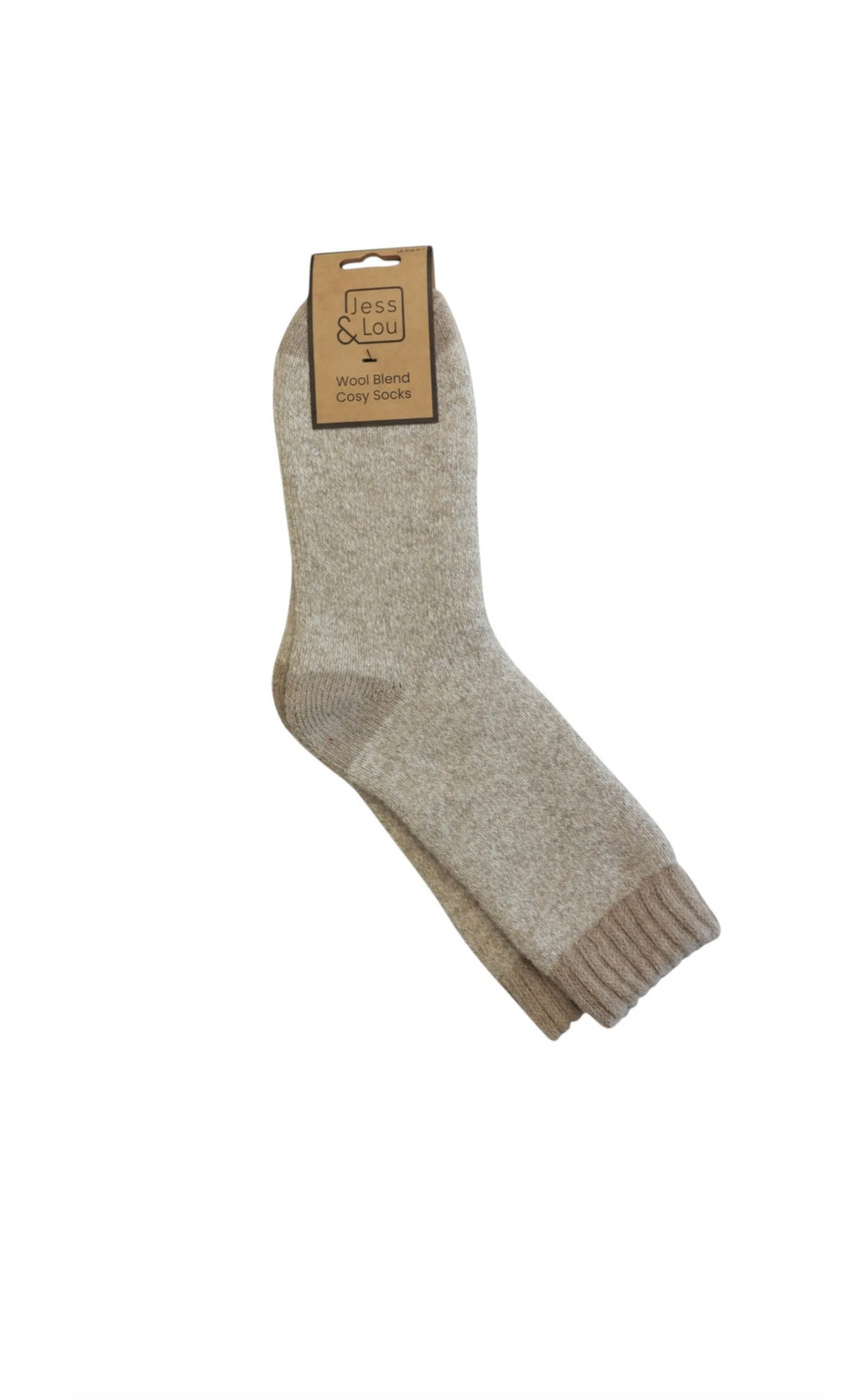 Oatmeal Marl cosy socks