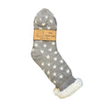 Grey and white stars cosy slipper socks