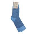 Blue herringbone cosy socks
