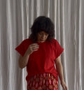 Sloane Scallop Tee - Red