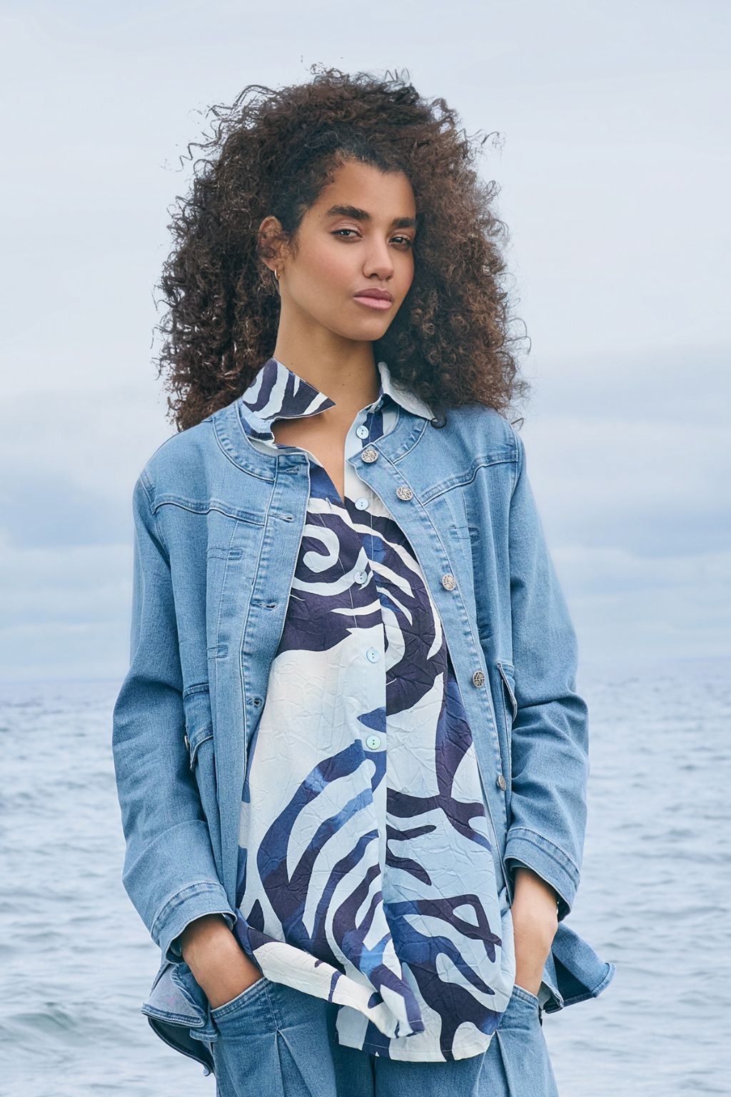 Straight Jacket - Light Blue Denim