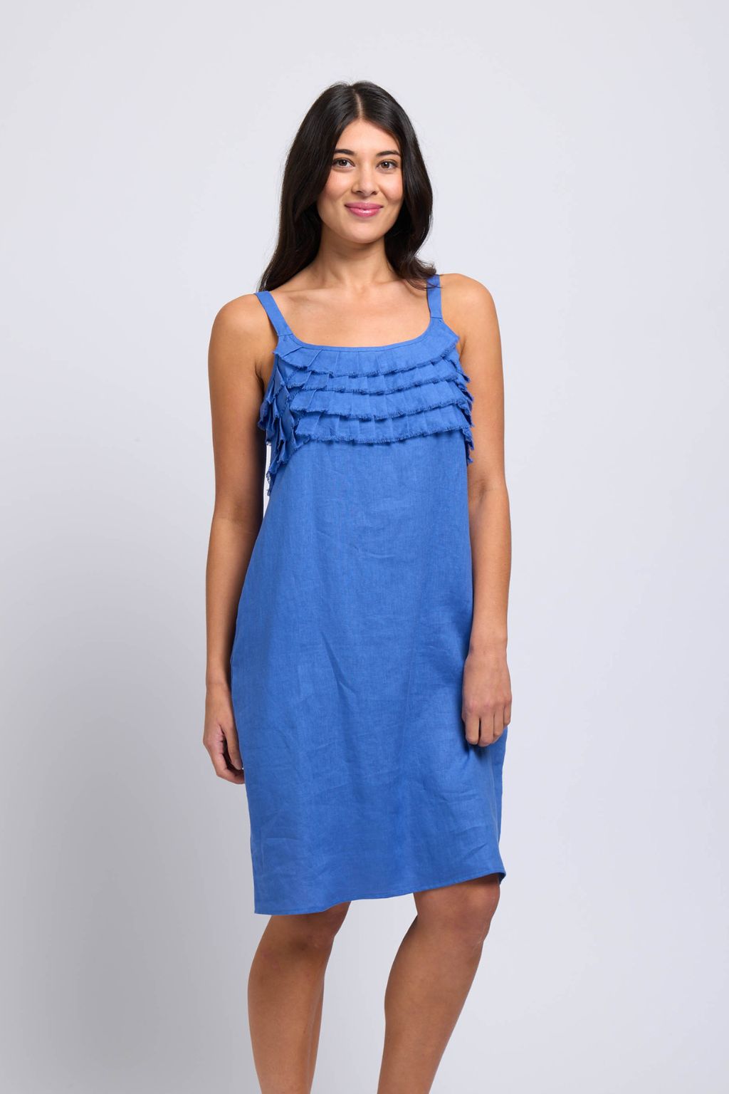 Pleat Dreams Dress - Bold Blue