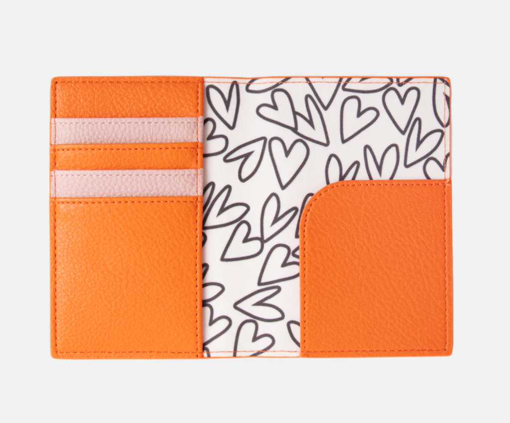 Orange Passport Card Holder