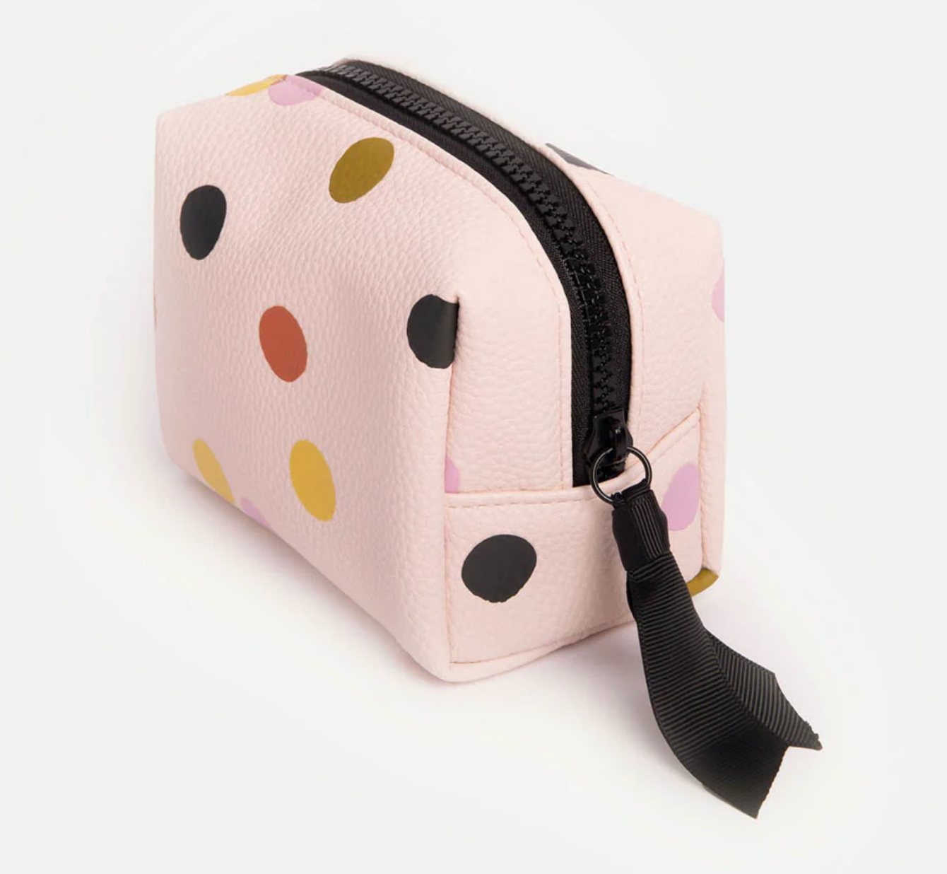 Mini Cube Cosmetic Bag - Pink Dotty