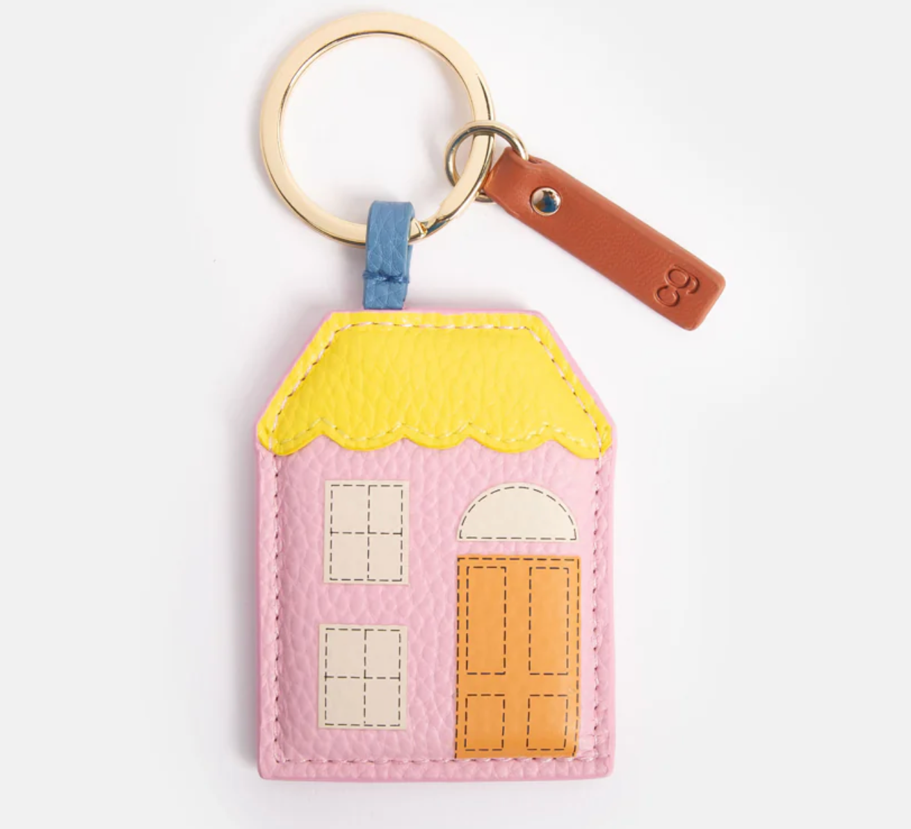 House Keyring Yellow/Pink