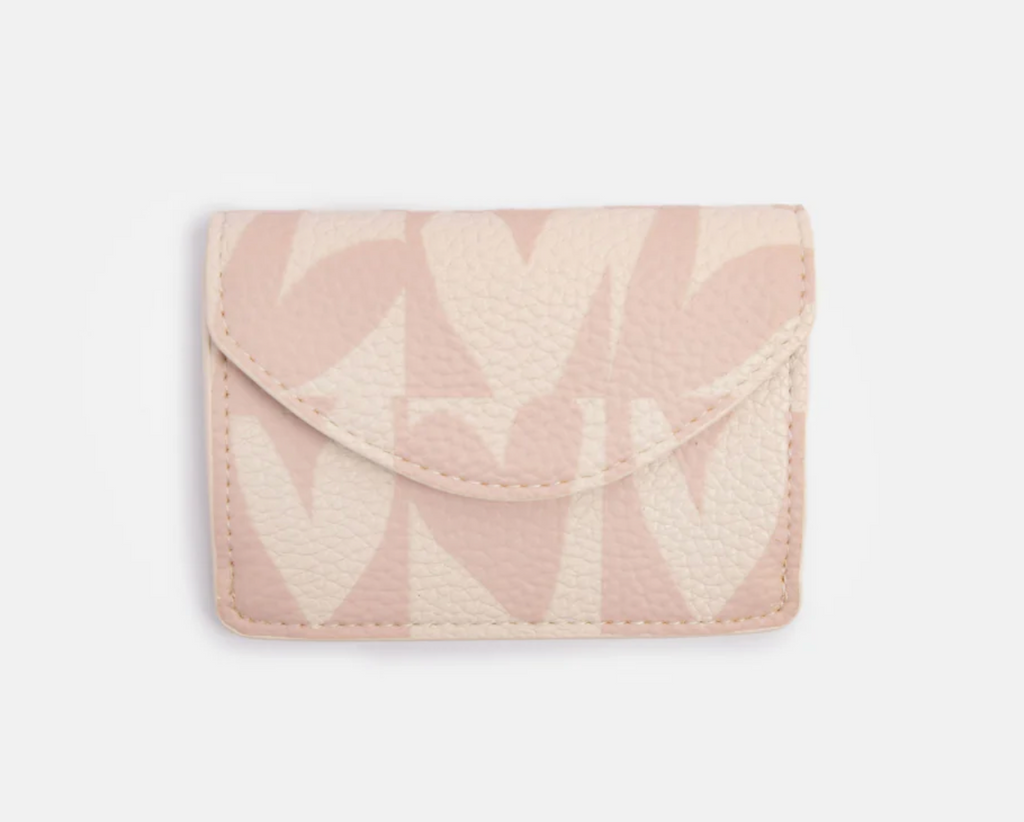 Pink Checkmate Hearts Card Holder Purse