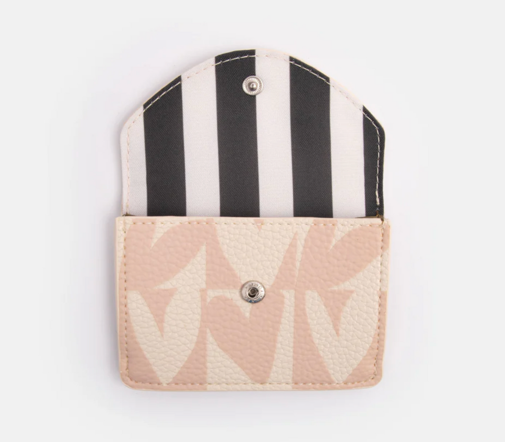 Pink Checkmate Hearts Card Holder Purse