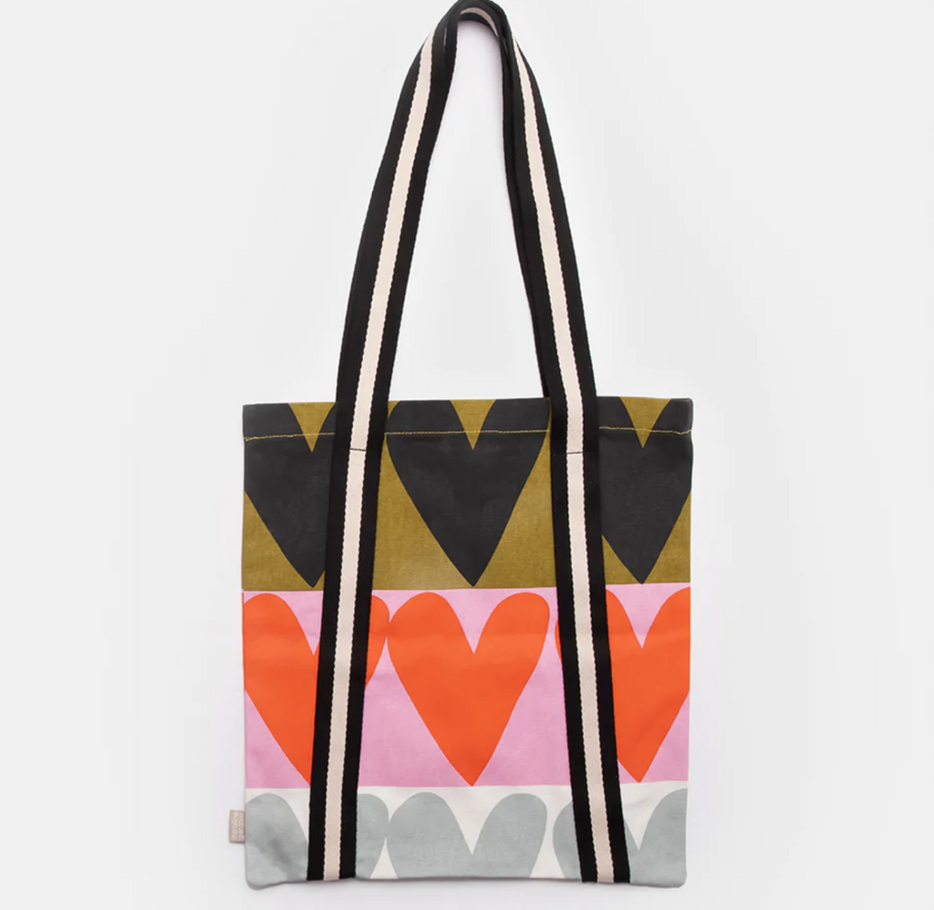 Colourblock Heart Tote Bag