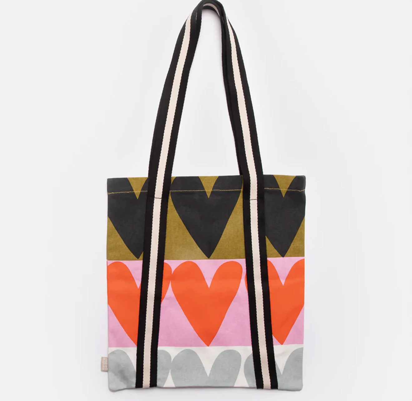 Colourblock Heart Tote Bag