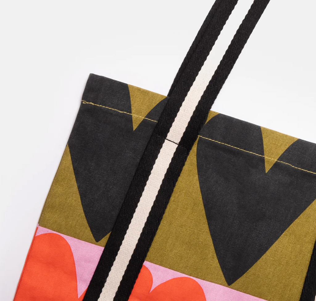 Colourblock Heart Tote Bag
