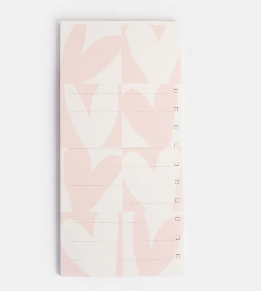 Pink Checkmate Heart List Pad