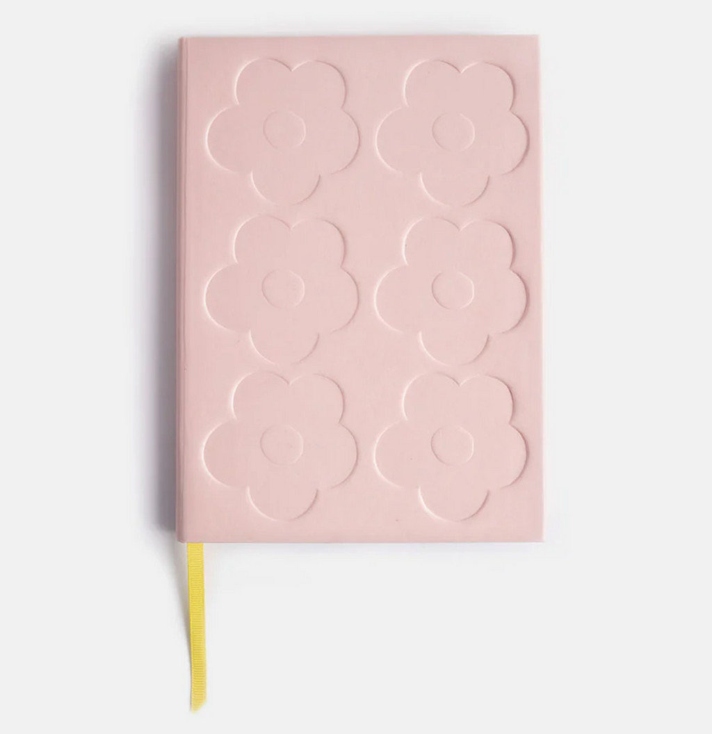 Pink Flowers Slim Hardback Notebook