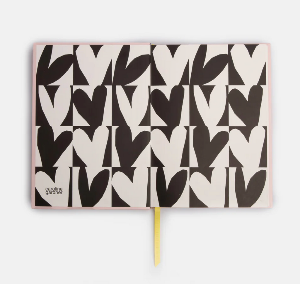 Pink Flowers Slim Hardback Notebook