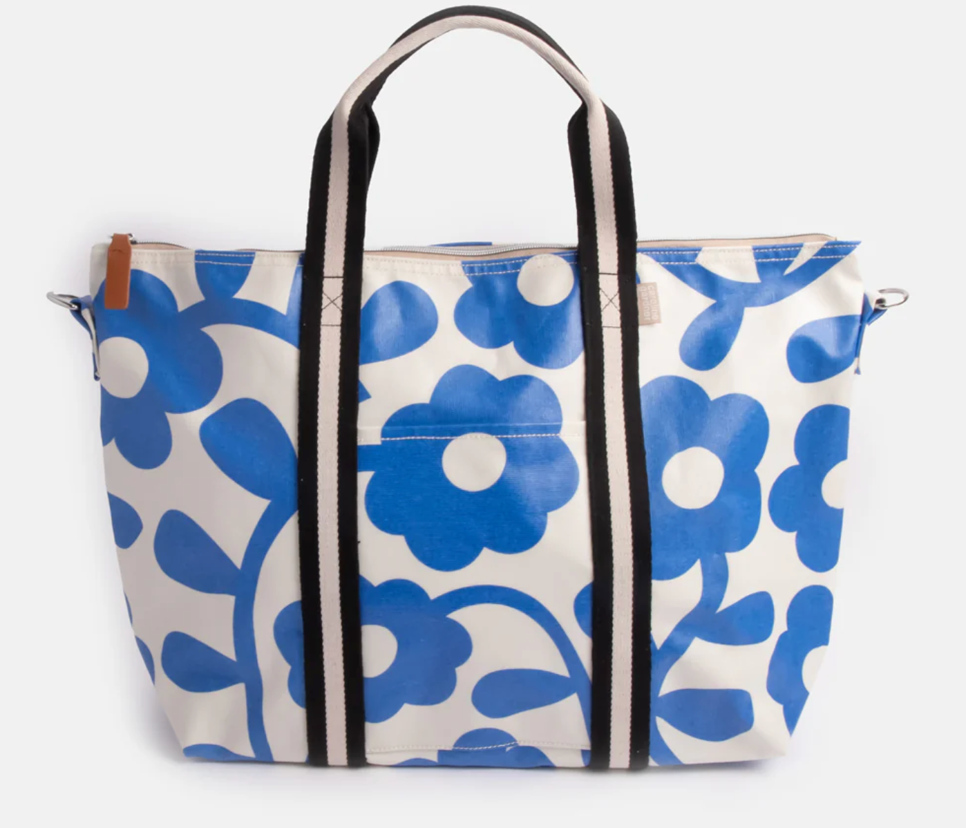 Blue Mono Floral Weekend Bag