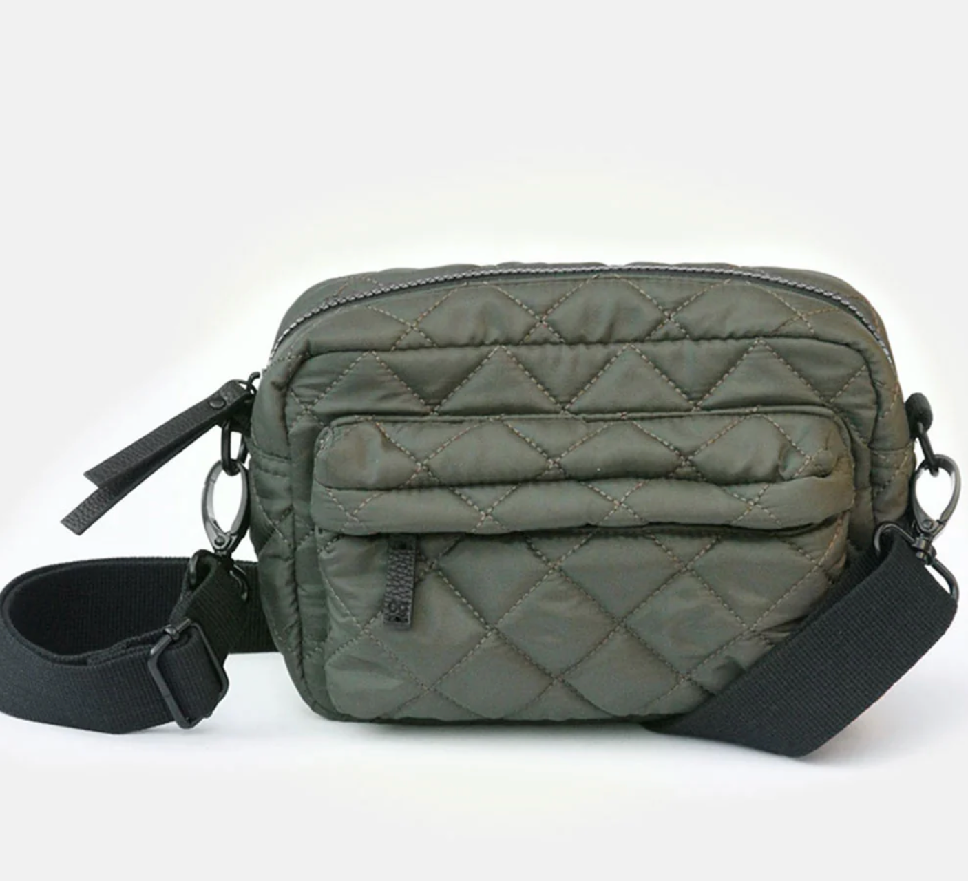 Quilted crossbody bag - Khaki