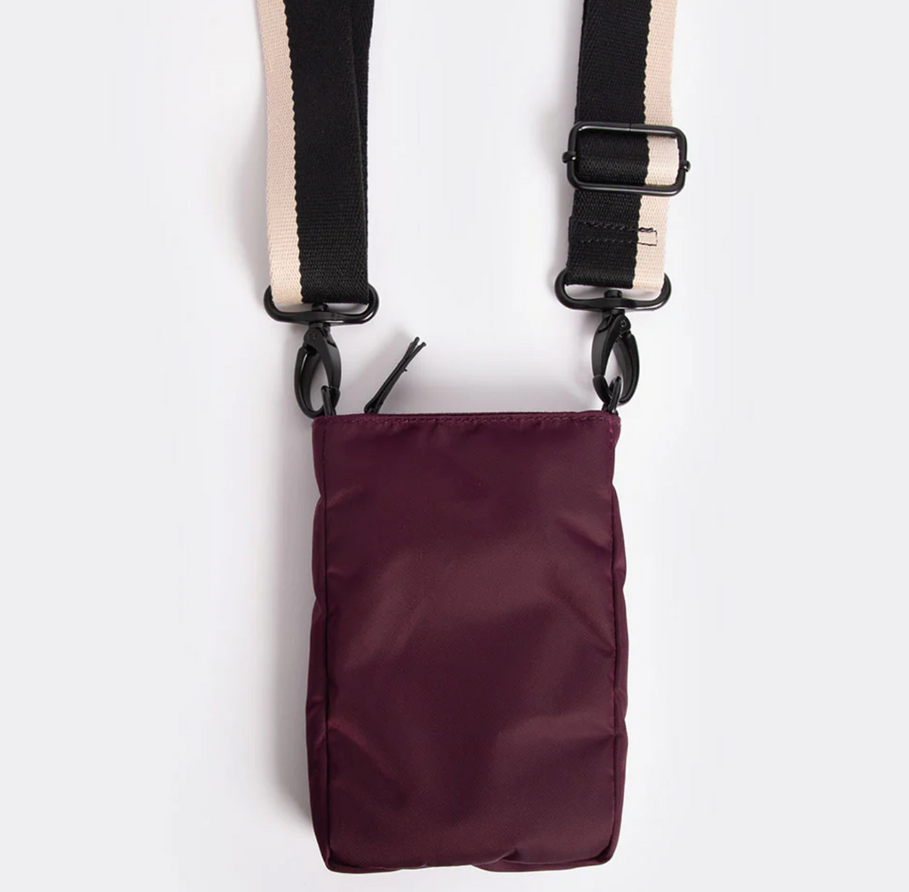 Burgundy Padded Phone Pouch Bag