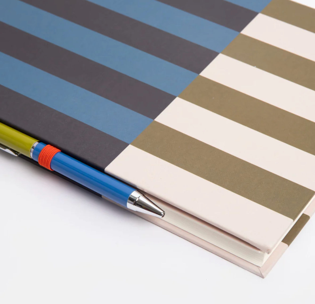 Block Stripe Casebound Notebook & Pen Set