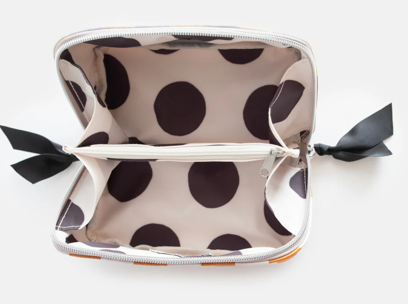 Multi Check Flat Lay Cosmetic Bag