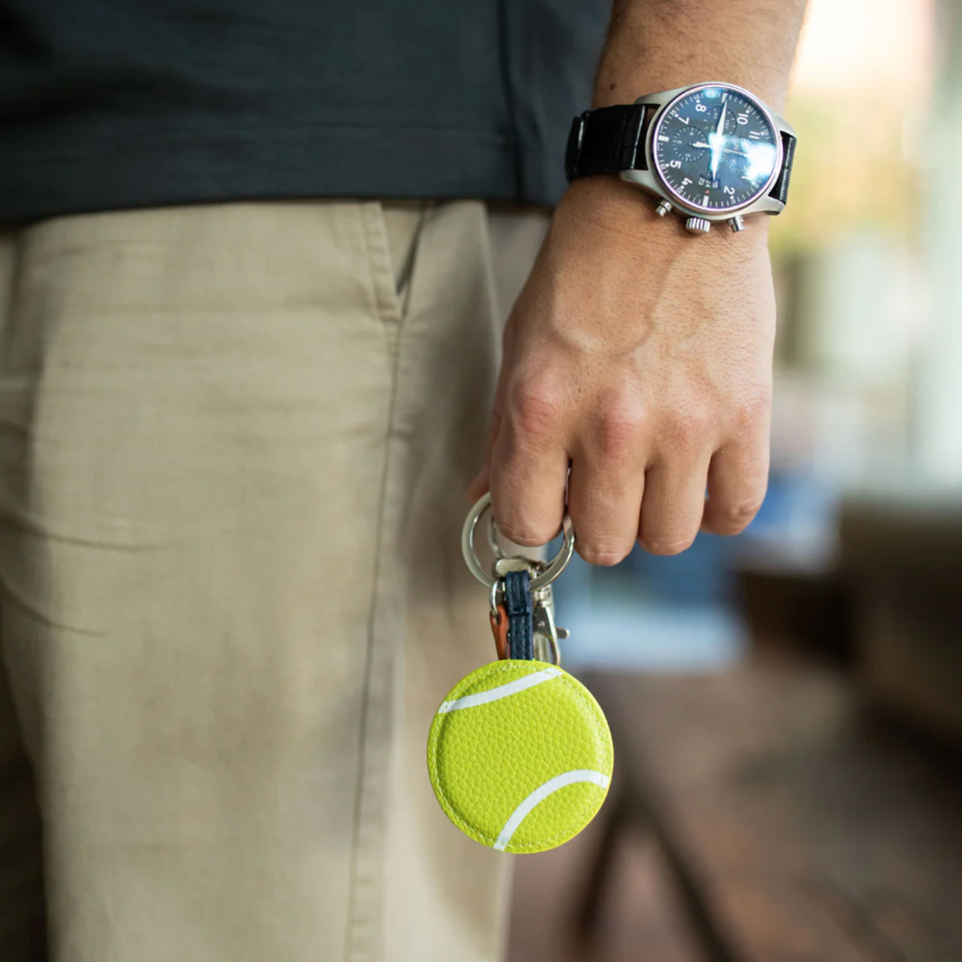 Tennis ball keyring