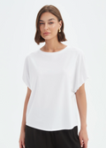 Bubble Sleeve Tee - White