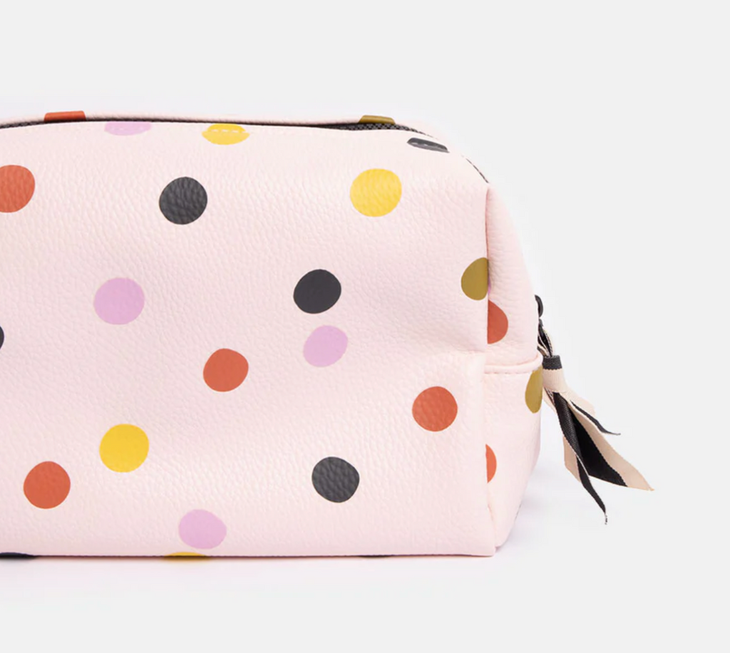 Large Travel Wash Bag - Pink Dotty