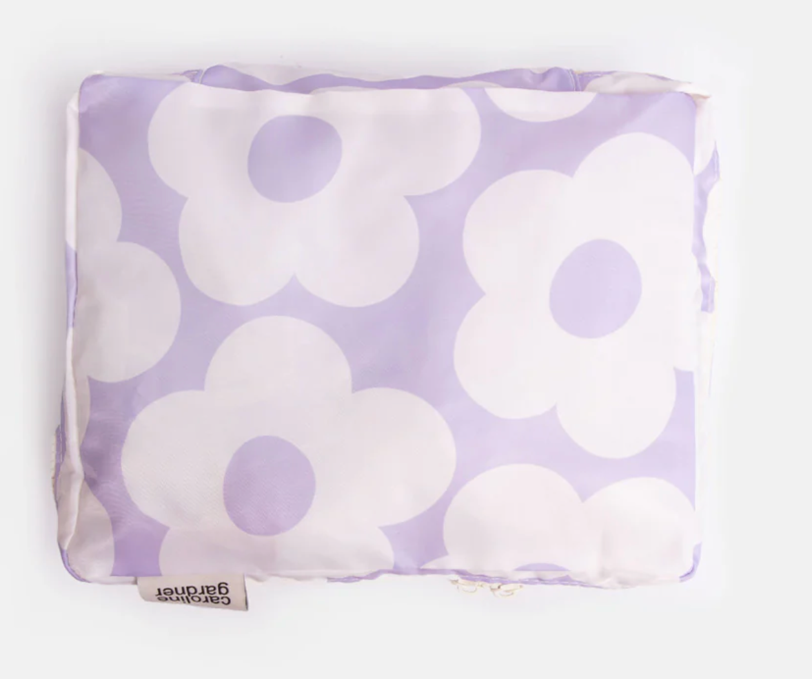 Mono spot/flowers set of 3 packing cubes
