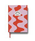 Lined Notebook (A5) – Red Ripple