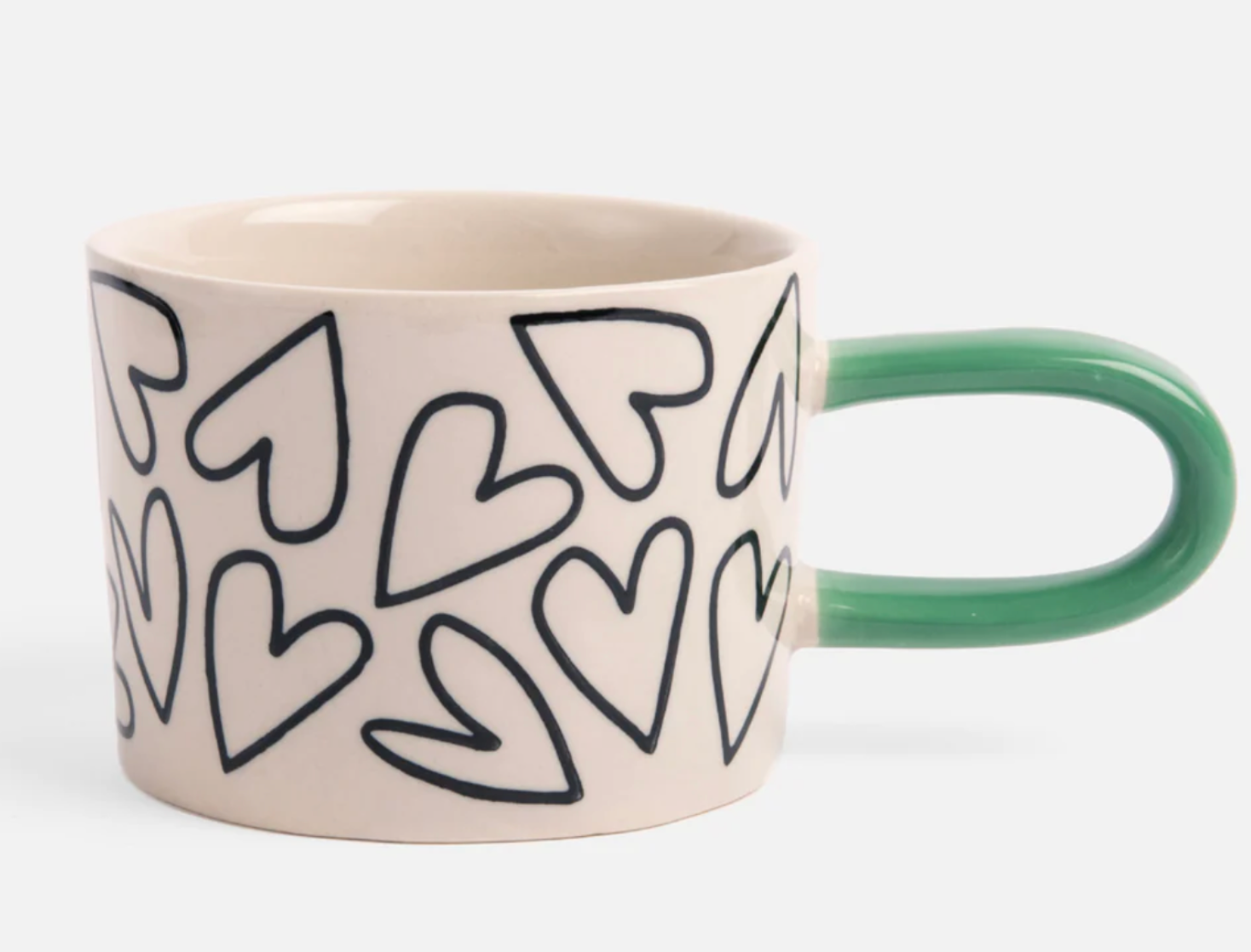 Mono Outline Hearts Mug
