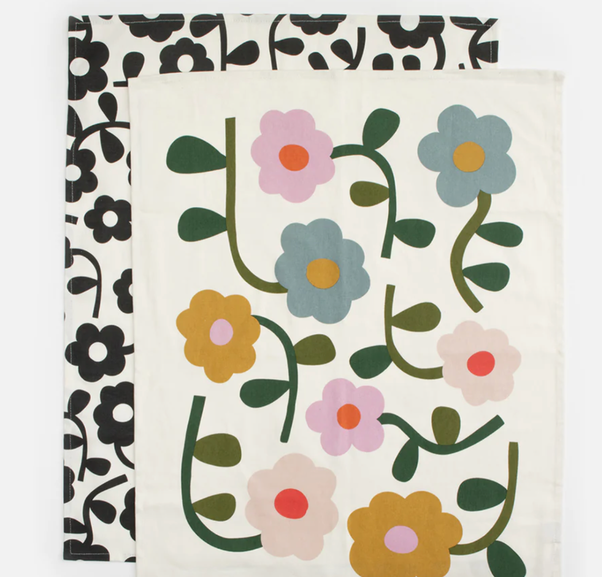 Mono/multi floral tea towels