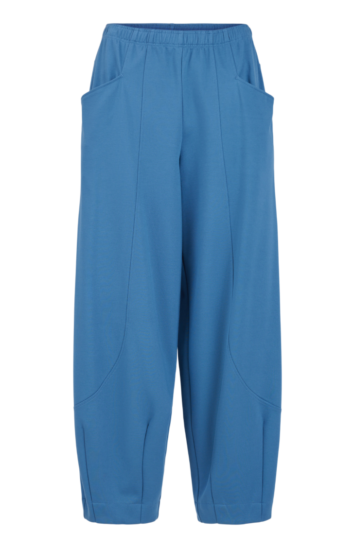 Barrel Leg Trousers - Blue