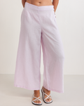 Linen Palazzo Pant - Pink
