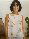 Linen Scallop Tank - Paradise