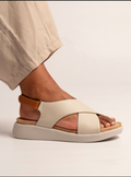 Merletta Leather Shoe - Beige