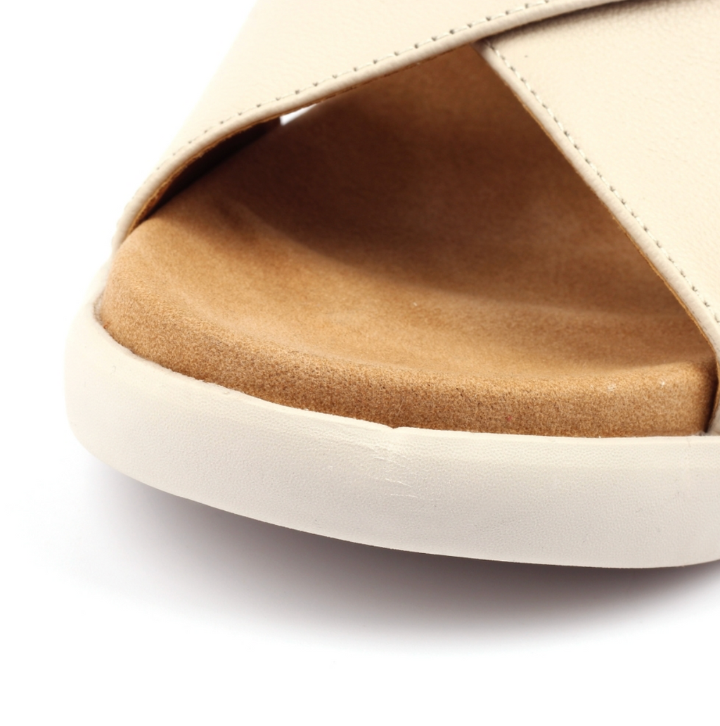 Merletta Leather Shoe - Beige