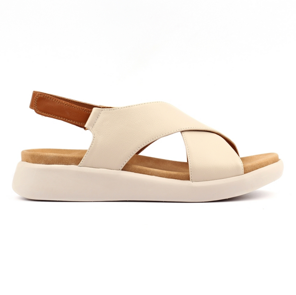 Merletta Leather Shoe - Beige