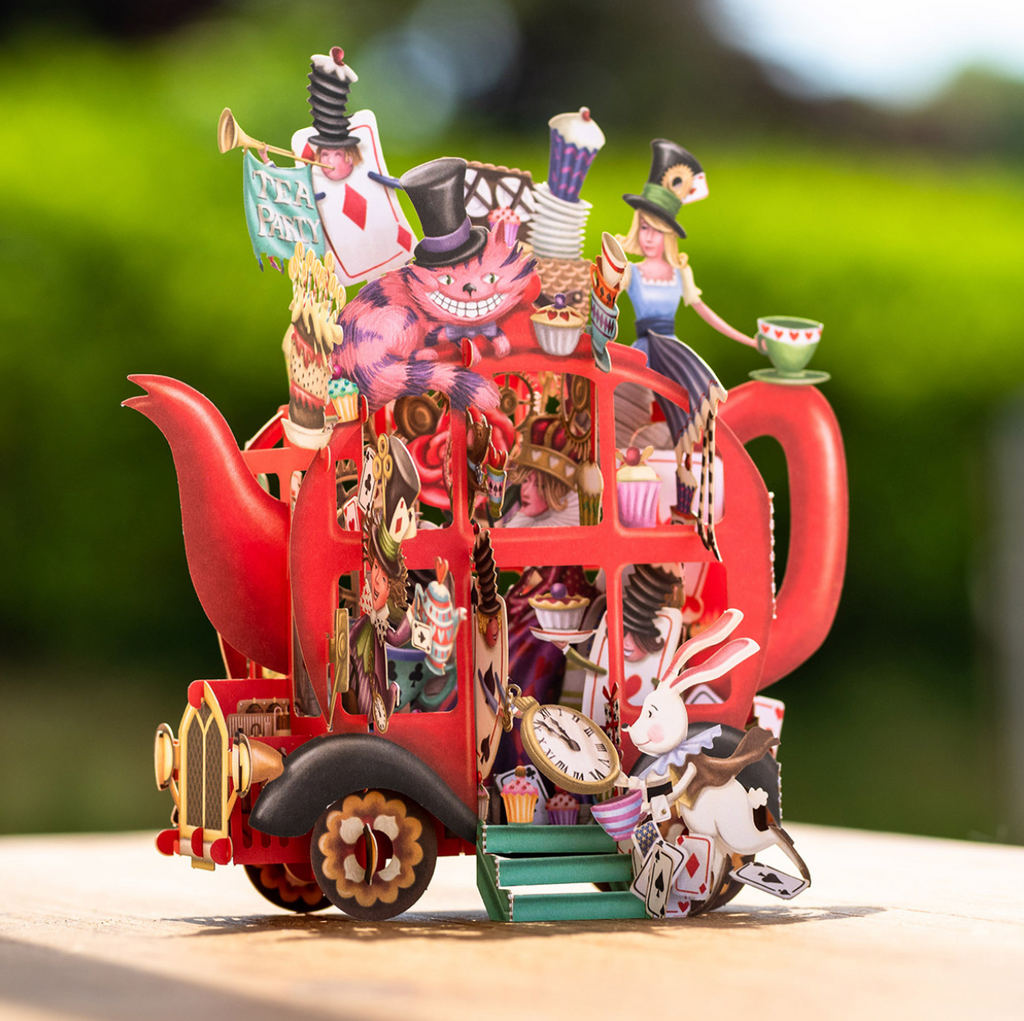 Alice's Teapot - 3D Pop Up Greetings Card