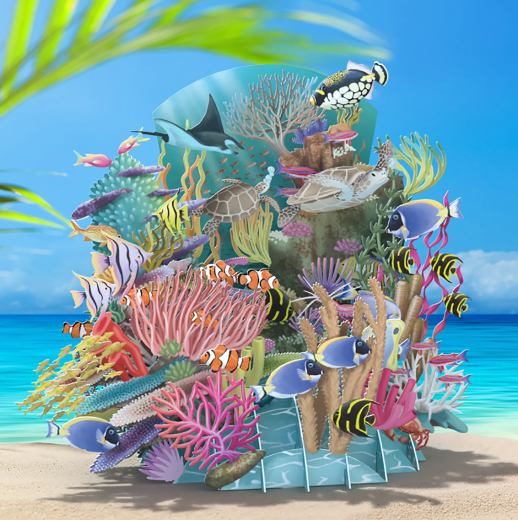 Coral Reef - Top of the World Pop Up Greetings Card